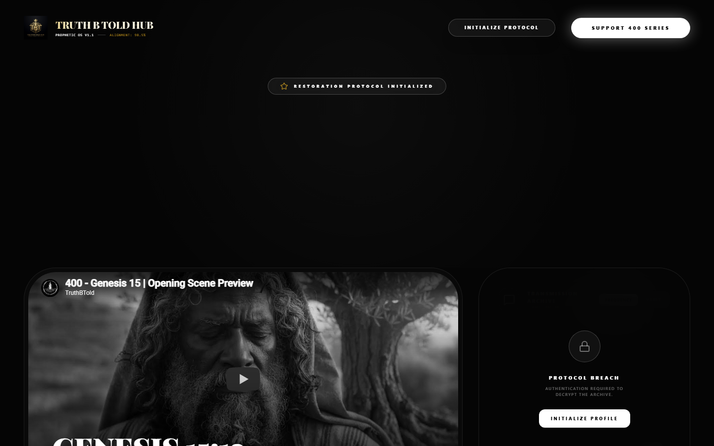 Truth B Told Hub — community ledger